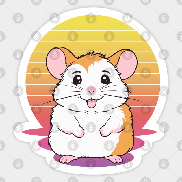 adorable Hamster Lover birthday cool splotch paint Sticker by greatnessprint